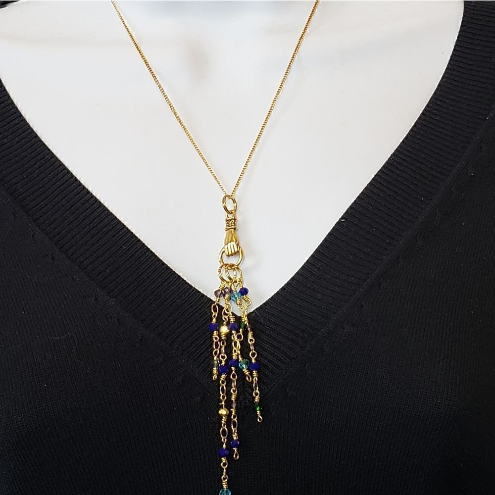 ARTISAN Goldtone Dangling Beads Necklace